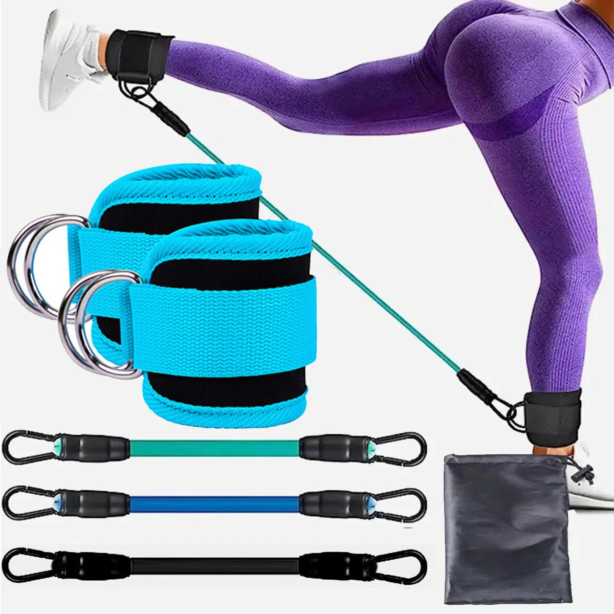 Resistance Bands Set Ankle Straps Adjustable Foot Support Padded Cuff Ankle Weight Leg Training Brace Yoga Sport Gym Equipment