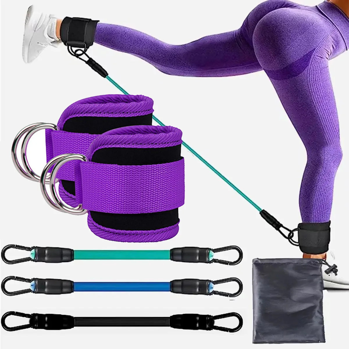 Resistance Bands Set Ankle Straps Adjustable Foot Support Padded Cuff Ankle Weight Leg Training Brace Yoga Sport Gym Equipment