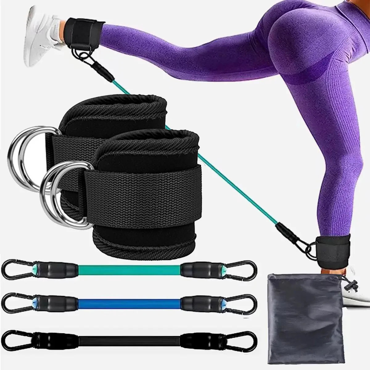 Resistance Bands Set Ankle Straps Adjustable Foot Support Padded Cuff Ankle Weight Leg Training Brace Yoga Sport Gym Equipment