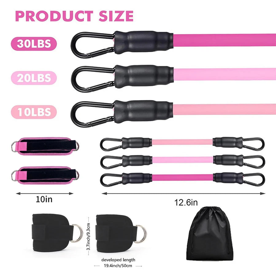 Resistance Bands Set Ankle Straps Adjustable Foot Support Padded Cuff Ankle Weight Leg Training Brace Yoga Sport Gym Equipment