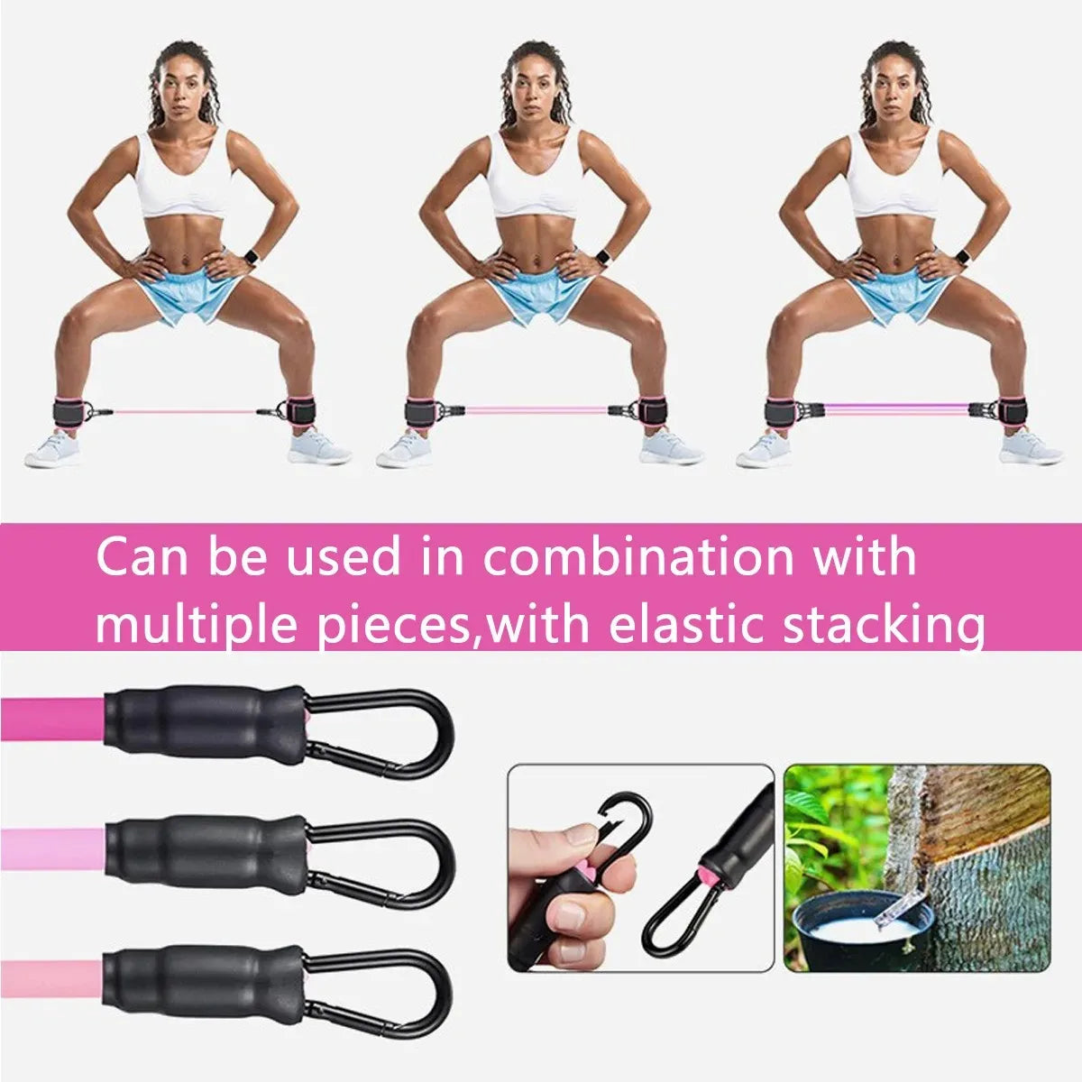 Resistance Bands Set Ankle Straps Adjustable Foot Support Padded Cuff Ankle Weight Leg Training Brace Yoga Sport Gym Equipment