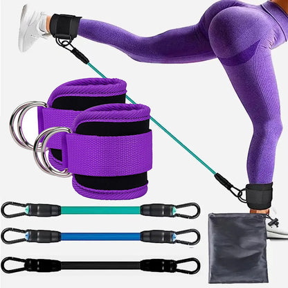 Resistance Bands Set Ankle Straps Adjustable Foot Support Padded Cuff Ankle Weight Leg Training Brace Yoga Sport Gym Equipment
